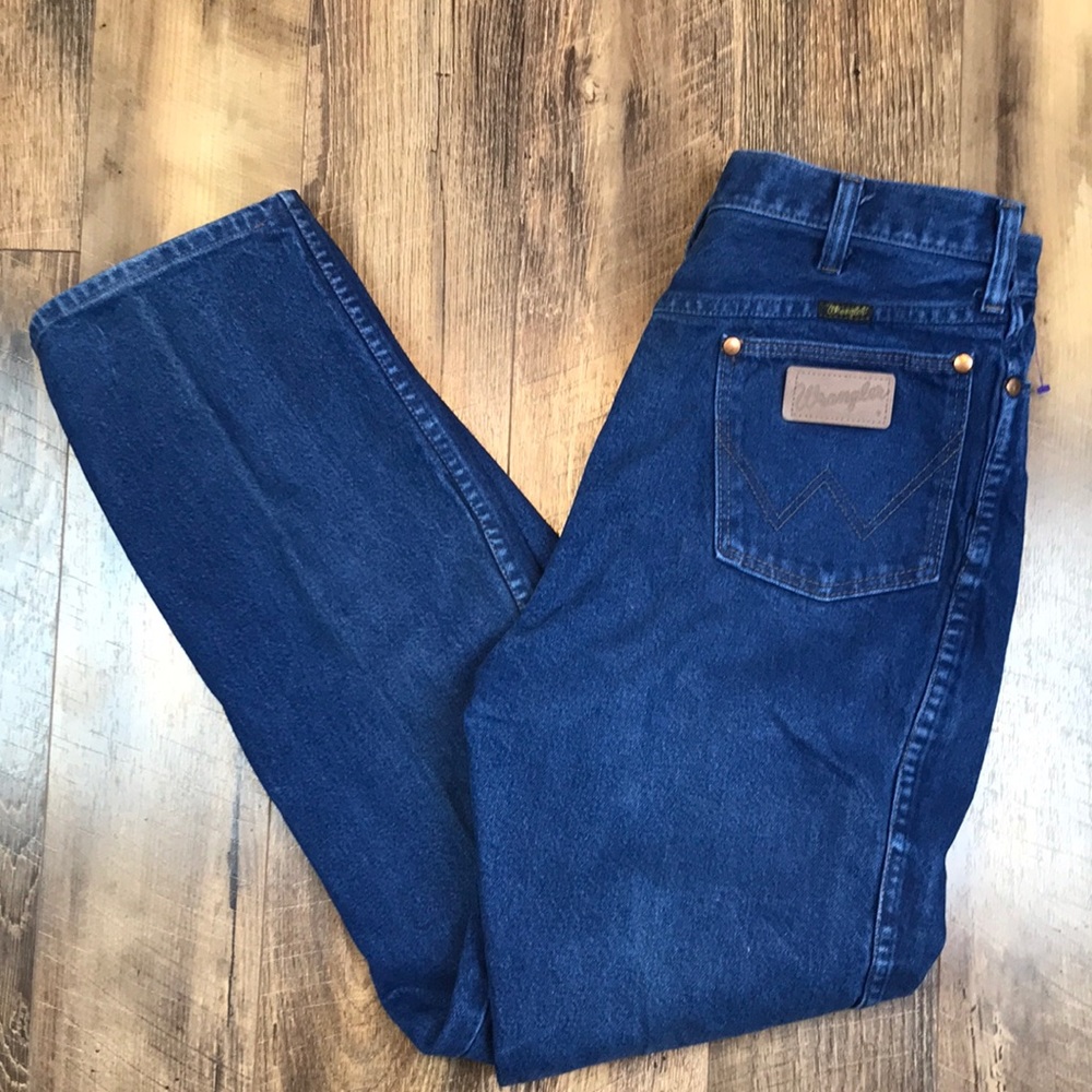 VTG Wrangler Cowboy Patch High Waisted Jeans